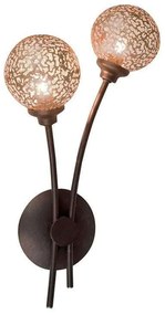 Φωτιστικό Τοίχου-Απλίκα Sissy 4192700 Gold-Brown Viokef Metal, Glass