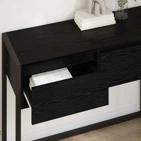 vidaXL End Table Μαύρη Οξυά 100 x 36 x 75 εκ. Επεξεργασμένο ξύλο
