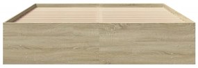 vidaXL Πλαίσιο Κρεβατιού Χωρ. Στρώμα Sonoma Δρυς 160x200 εκ. Επ. Ξύλο