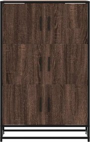 vidaXL Highboard καφέ δρυς Κατασκευασμένο ξύλο και μέταλλο