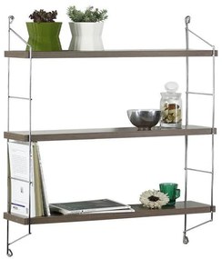 Ράφι Τοίχου Τριπλό Elmira Fylliana Καρυδί 67x15x56 εκ. 67x15x56 εκ.