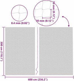vidaXL Δίχτυ για Γάτες Διαφανές Νάιλον 6x3 μ.