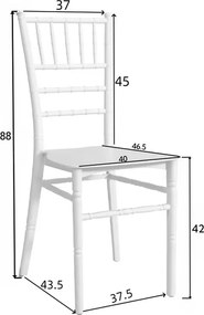 Καρέκλα Tiffany pakoworld διάφανο pc 38x38.5x88εκ