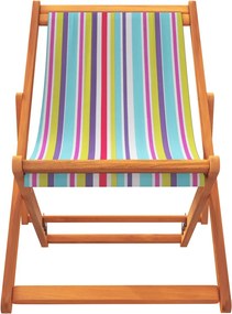 vidaXL Καρέκλες Παραλίας Πτυσσόμενες 2 τεμ. Πολύχρωμο Υφασμάτινες