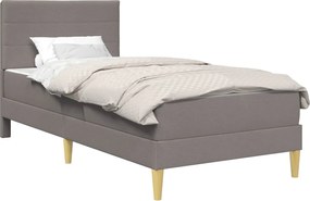 vidaXL Σκελετός Κρεβατιού Taupe 90 x 190 cm Πολυεστέρας