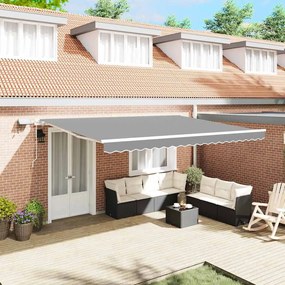 vidaXL Σκελετός Τέντας Λευκό 400 x 300 εκ Αλουμίνιο