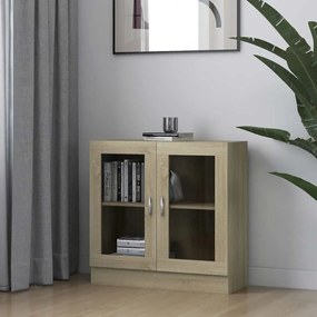 vidaXL Βιτρίνα Χρώμα Sonoma Δρυς 82,5 x 30,5 x 80 εκ. Επεξ. Ξύλο