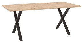 Τραπέζι Τραπεζαρίας Picardy Artisan Oak - Μαύρο 180x90x76 εκ.