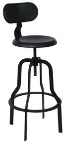 Σκαμπώ BAR BRUNO Μεταλλικό Μαύρο 43x50x67/91-82/106cm