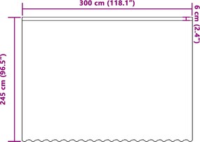 vidaXL Κουρτίνα Δαντέλας με κουρτίνες Λευκό 245x300εκ Πολυεστέρας