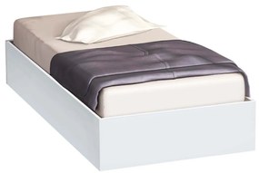 Κρεβάτι ξύλινο High, Λευκό, 90/200, Genomax