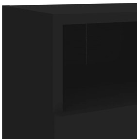 Έπιπλο Τοίχου Τηλεόρασης Μαύρο 40 x 30 x 30 εκ. από Επεξ. Ξύλο - Μαύρο