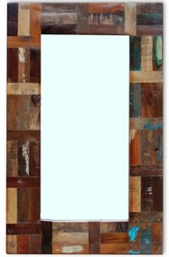 Καθρέφτης 80 x 50 εκ. από Μασίφ Ανακυκλωμένο Ξύλο
