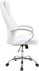 Καρέκλα γραφείου διευθυντή Sonar pakoworld pu σε λευκή απόχρωση