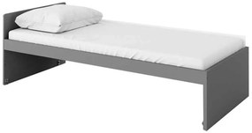 Κρεβάτι Fresno E103, Μονόκλινο, Γκρι, 90x200, Πλαστικοποιημένη μοριοσανίδα, Τάβλες για Κρεβάτι, 95x206x67cm, 59 kg, Στρώμα: Ναι | Epipla1.gr