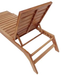 Ξαπλώστρα Melop teak ξύλο σε φυσική απόχρωση 200x70x35εκ 200x70x35 εκ.