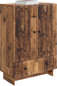 vidaXL Πλαϊνό γραφείο Παλιό ξύλο 66 x 34,5 x 95 εκ.