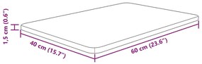 vidaXL Πάγκος Μπάνιου Αν. Καφέ 60 x 40 x 1,5 εκ. Επεξ. Μασίφ Ξύλο
