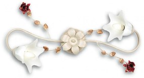 Φωτιστικό Οροφής/Τοίχου Rose ROSE/PL2 White Metal, Glass
