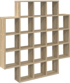 vidaXL Ράφι Τοίχου Sonoma Δρυς 100 x 13 x 100 εκ Επεξεργασμένο Ξύλο