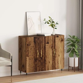 vidaXL Πλαϊνό γραφείο Παλιό ξύλο 90 x 34 x 80 εκ. Επεξεργασμένο ξύλο