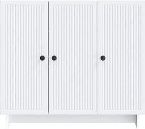 vidaXL Πλαϊνό γραφείο Λευκό 89 x 34,5 x 80 εκ Επεξεργασμένο Ξύλο