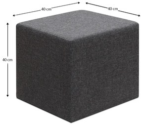 Σκαμπώ Linda Megapap υφασμάτινο χρώμα ανθρακί 40x40x40εκ.