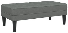 vidaXL Παγκάκι Σκούρο Γκρι 113x57x39 εκ. Υφάσματος