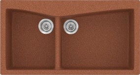 Kitchen Sink Sanitec Classic 326 Inset 93x51 cm Granite Terracotta