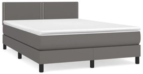 ΚΡΕΒΑΤΙ BOXSPRING ΜΕ ΣΤΡΩΜΑ ΓΚΡΙ 140X200ΕΚ. ΑΠΟ ΣΥΝΘΕΤΙΚΟ ΔΕΡΜΑ 3141069