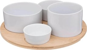 ΕΤΑΖΈΡΕΣ &amp; ΟΡΝΤΕΒΙΈΡΕΣ APPETIZER SET BAMBOU WHITE 5P 188411