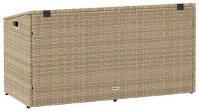 Box αποθήκευσης κήπου Μπεζ 110x50x58 cm Poly Rattan - Μπεζ