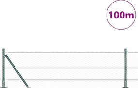 vidaXL Στύλος Περιφράξεων Πράσινο 100 x 0,6 μ (36 mm πλέγμα)