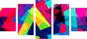 Εικόνα 5 τεμαχίων γεωμετρικό σχέδιο με εφέ grunge - 100x50