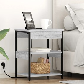 vidaXL Κομοδίνο Γκρι sonoma 41 x 31 x 51 εκ. Επεξεργασμένο ξύλο