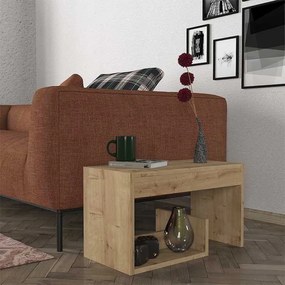 Τραπεζάκι βοηθητικό Rosana Megapap χρώμα sapphire oak 35x29,5x60εκ.
