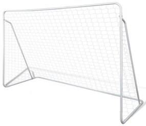 vidaXL Σετ Τέρμα Ποδοσφαίρου με Δίχτυ 240 x 90 x 150 εκ. από Ατσάλι