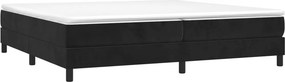 vidaXL Κρεβάτι Boxspring με Στρώμα Μαύρο 200x200 εκ. Βελούδινο