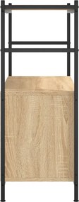 vidaXL Βιβλιοθήκη Sonoma Δρυς 80x30x78,5 εκ. Επεξεργ. Ξύλο / Σίδηρος
