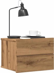 vidaXL Κομοδίνο Επιτοίχιο Αρτισιανή Δρυς 40x32x30 εκ