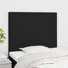 vidaXL Κεφαλάρι Κρεβατιού Μαύρο 80x5x118/128 εκ. Ύφασμα