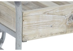 Βοηθητικό Τραπέζι DKD Home Decor Γκρι Φυσικό Μέταλλο Έλατο ξύλο ελάτου 110 x 67 x 46 cm
