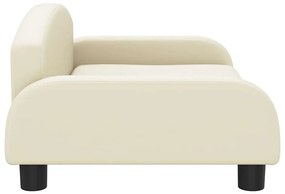 vidaXL Κρεβάτι Σκύλου Κρεμ 70 x 45 x 30 εκ. από Συνθετικό Δέρμα