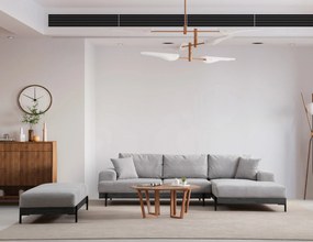 Corner Sofa Eti Black Right - Grey Grey