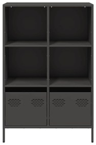 Ντουλάπι Μαύρο 68x39x103,5 εκ. από Χάλυβα - Μαύρο