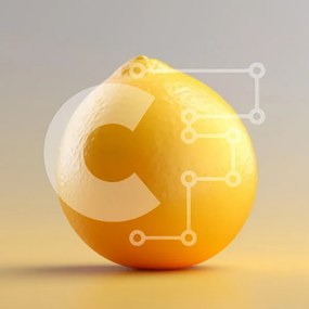 Σετ των 2 Intra Συλλεκτικό Ξύλινο Παζλ Plywood  4mm - Ζωντανό λεμόνι σε φόντο μαλακής κλίσης Σε Ξύλινο Κουτί - Διαστάσεις: 10x10 cm – 25 κομμάτια