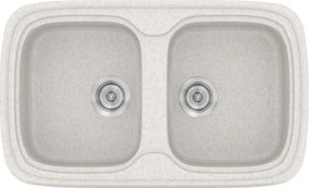 Kitchen Sink Sanitec Classic 312 Inset 82x50 cm Metallic Ice