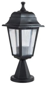 SOLME 203-0210 Vintage Επιδαπέδιο Φωτιστικό Φαναράκι Μονόφωτο 1 x E27 IP44 Μαύρο Πλαστικό Σώμα-Μ15 x Π15 x Υ38cm Globostar-203-0 203-0210
