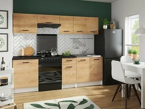 Σετ κουζίνας Boston 421, 240x45cm, 70 kg, Πλαστικοποιημένη μοριοσανίδα | Epipla1.gr
