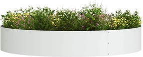 vidaXL Δακτύλιος γλάστρας 5 τμχ. Λευκό 120 x 120 x 20 εκ.